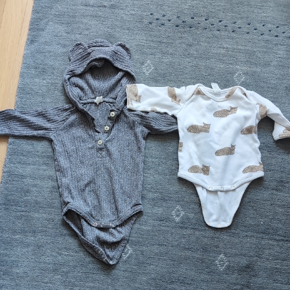 Cozy Knit Hooded One-Piece in Gray